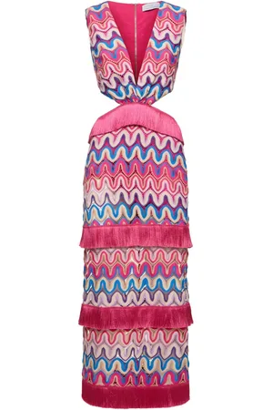 PATBO Cutout Crochet Maxi Dress