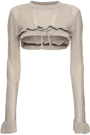 CORMIO Annalisa Glittered Viscose Knit Bolero