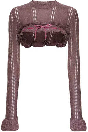 CORMIO Annalisa Glittered Viscose Knit Bolero