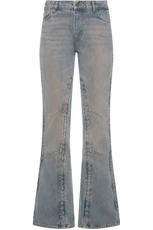 Y / PROJECT Denim Low Rise Flared Jeans W/ Slits
