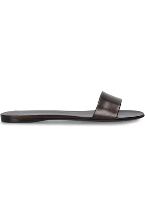 The Row Combo Leather Slides