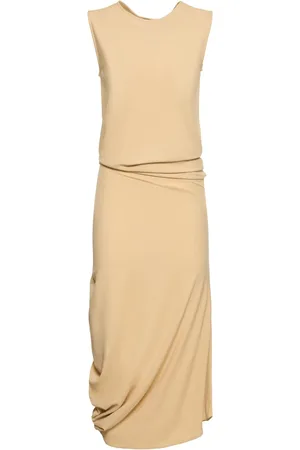 LEMAIRE Fitted Twisted Cotton Midi Dress
