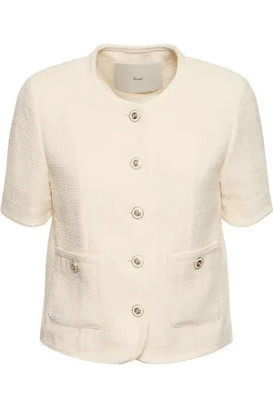 DUNST Summer Cotton Blend Tweed Jacket