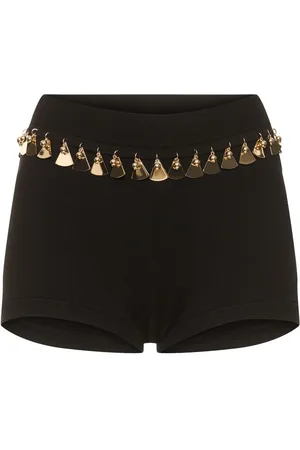 Paco rabanne Embellished Cotton & Silk Shorts