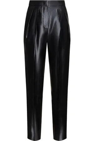 Giorgio Armani Silk & Linen High Waist Straight Pants