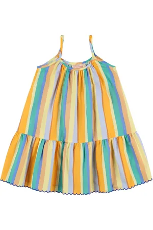 Tiny Cottons Striped Print Organic Cotton Dress