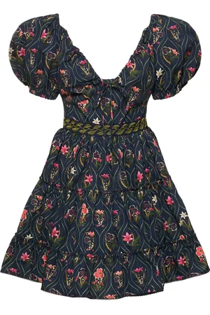 Agua by Agua Bendita Manzanilla Printed Cotton Mini Dress