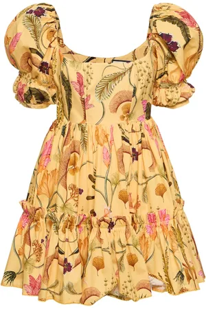 Agua by Agua Bendita Alaria Habitat Printed Cotton Mini Dress