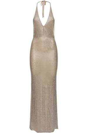 GIUSEPPE DI MORABITO Embellished Halter Neck Long Dress