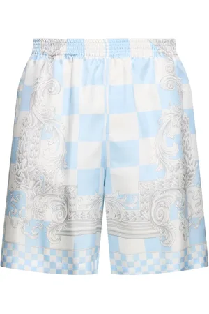 VERSACE Medusa Printed Silk Twill Shorts