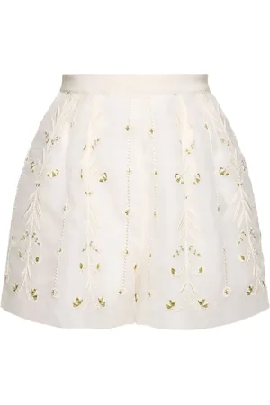 Giambattista Valli Embroidered Silk Organza Shorts