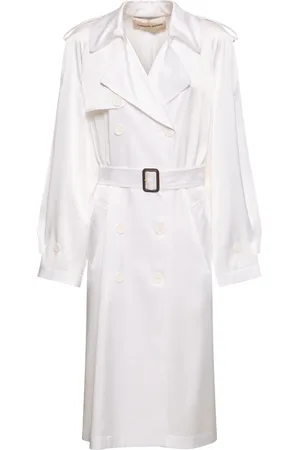 ALEXANDRE VAUTHIER Belted Satin Trench Coat
