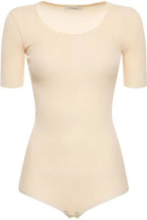 LEMAIRE Viscose & Silk Ribbed Bodysuit