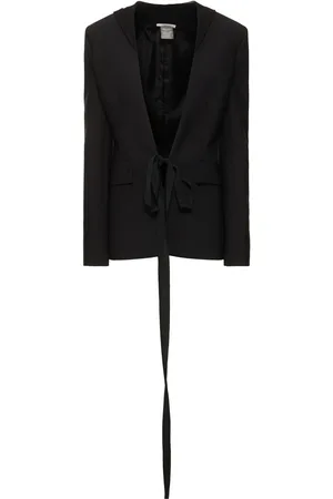 Nensi Dojaka Tailored Wool Blend Blazer W/ Hood
