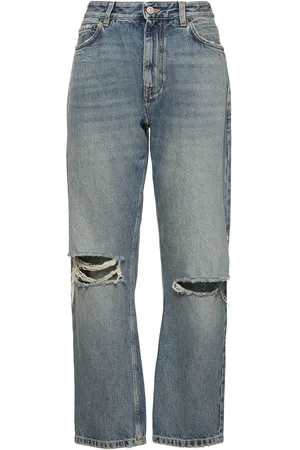 Balenciaga Buckle Loose Fit Denim Jeans