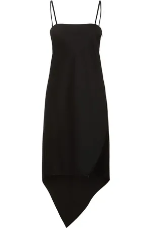 Helmut Lang Scarf Hem Wool Midi Dress