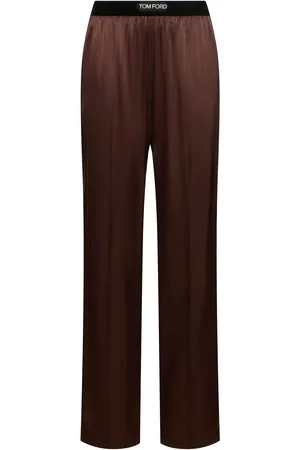 Tom Ford Logo Silk Satin Pajama Pants