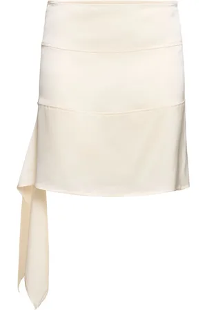 Salvatore Ferragamo Stretch Silk Satin Mini Skirt
