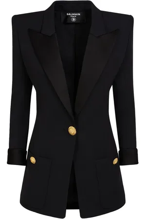 Balmain Fitted Single Breasted Wool Jacket