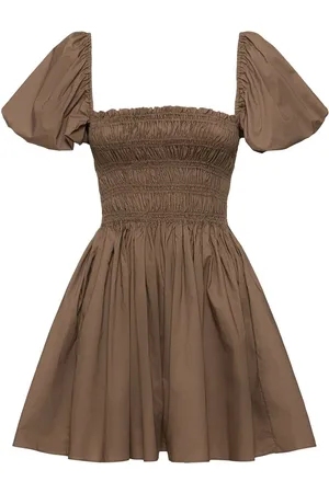 MATTEAU Ruffled Cotton Mini Dress