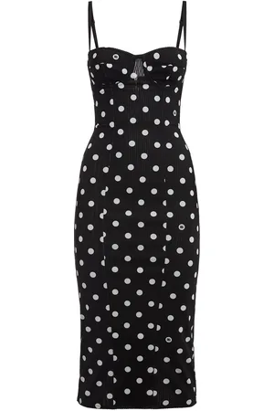 Dolce & Gabbana Polka Dots Printed Midi Dress