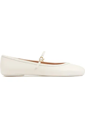 Gianvito Rossi 10mm Carla Soft Leather Ballerina Flats