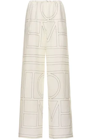 Totême Monogram Cotton Blend Pajama Pants