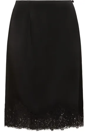 Stella McCartney Iconic Satin & Lace Knee Length Skirt