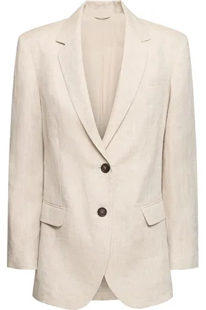 Brunello Cucinelli Single Breast Linen Jacket