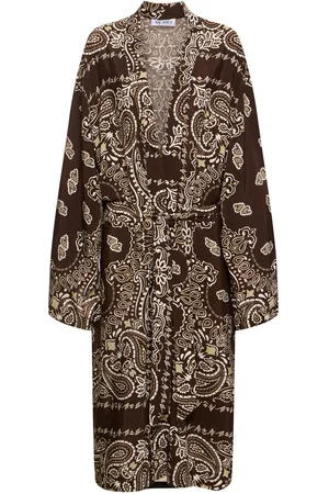 The Attico Printed Viscose Twill Kaftan Dress
