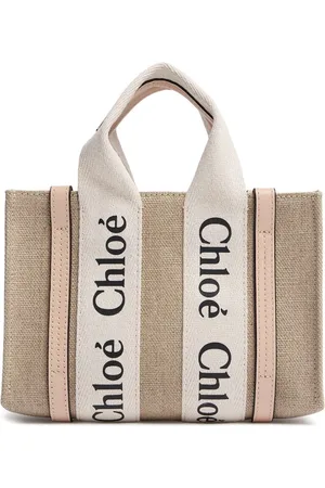 Chloé Mini Woody Canvas Top Handle Bag
