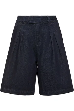 The Frankie Shop Xavier Cotton Denim Bermuda Shorts
