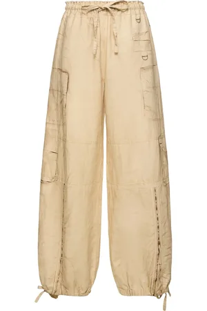 Acne Studios Wide Linen & Cotton Cargo Pants