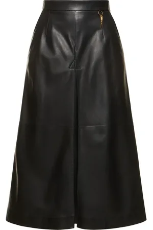 Roberto Cavalli Leather Midi Skirt