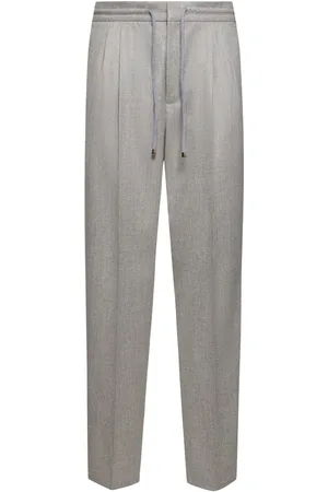 Brunello Cucinelli Wool Flannel Jogger Pants