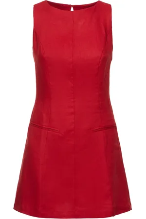 Reformation Citron Linen Mini Dress