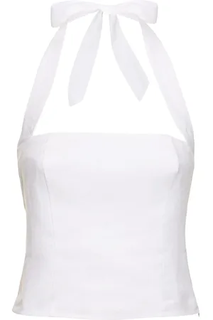 Reformation Malika Linen Halter Top