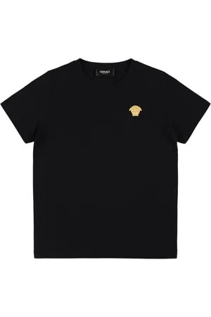 VERSACE Embroidered Cotton Jersey T-shirt