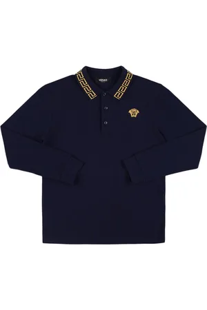 VERSACE Cotton Piquet Polo Shirt