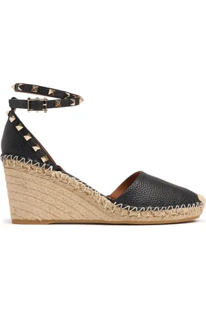 VALENTINO GARAVANI 85mm Rockstud Leather Wedges
