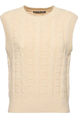 Acne Studios Kreen Cotton Blend Cable Knit Vest