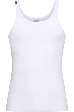 Dolce & Gabbana Ribbed Cotton Jersey Tank Top