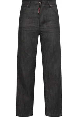 Dsquared2 Boston High Rise Denim Straight Jeans