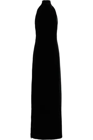 Max Mara Armida Velvet Halter Neck Long Dress