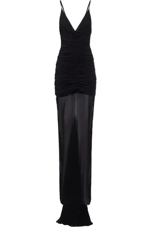 GIUSEPPE DI MORABITO Stretch Silk Chiffon Long Dress