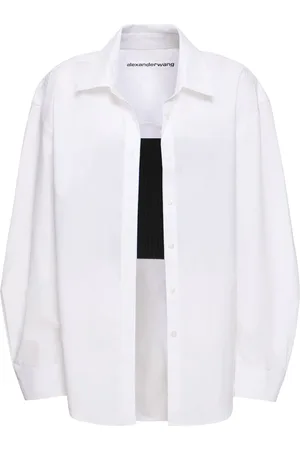Alexander Wang Cotton Poplin Shirt & Cami Top