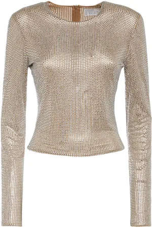 GIUSEPPE DI MORABITO Embellished Jersey Long Sleeve Shirt