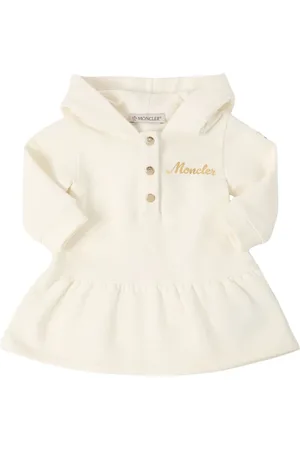 Moncler Brushed Stretch Cotton Hooded Dress