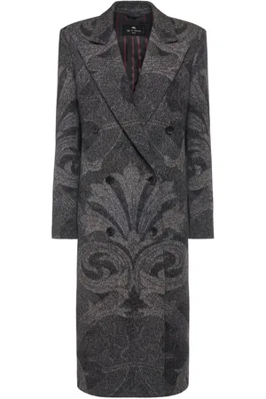 Etro Double Breasted Wool Long Coat