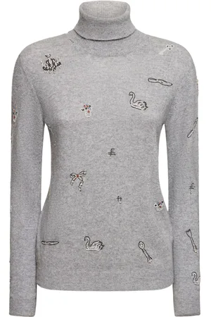Msgm Embroidered Turtleneck Sweater